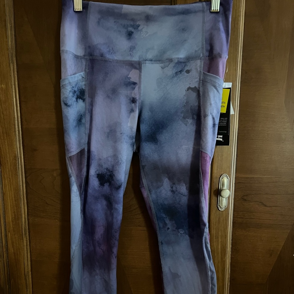 Purple Tie Dye Capri Leggings